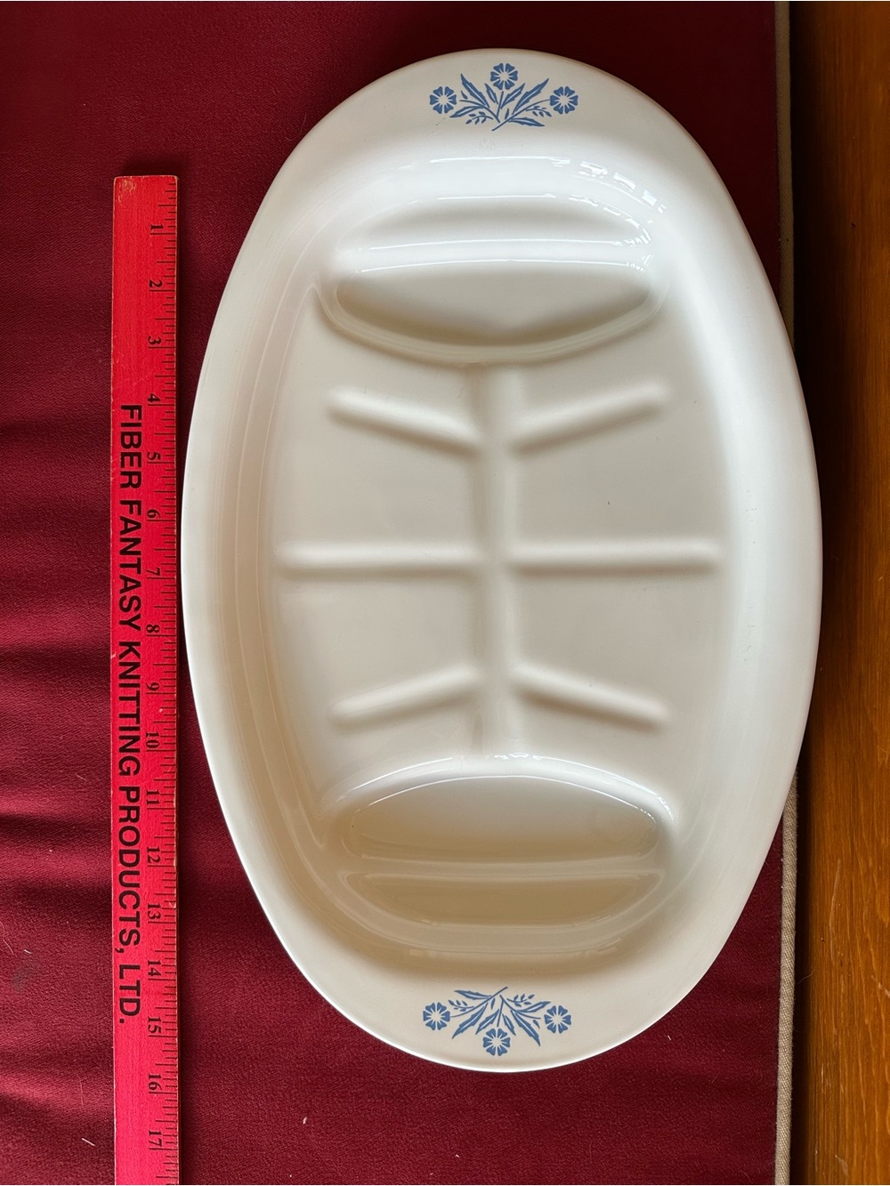 Corning Cornflower Retro Serving Platter